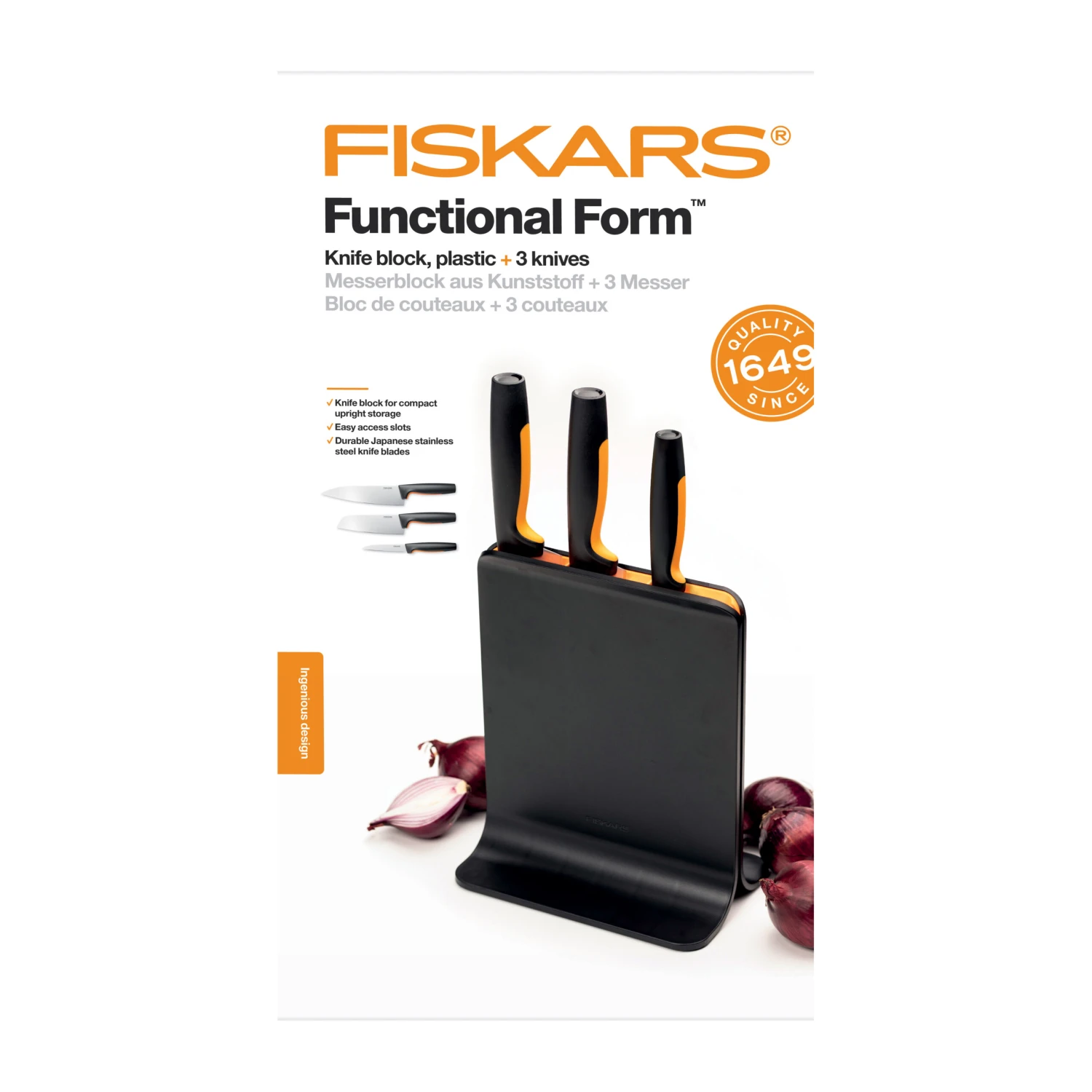 Fiskars Functional Form Messenblok Van Kunststof Met 3 Messen - Afbeelding 3
