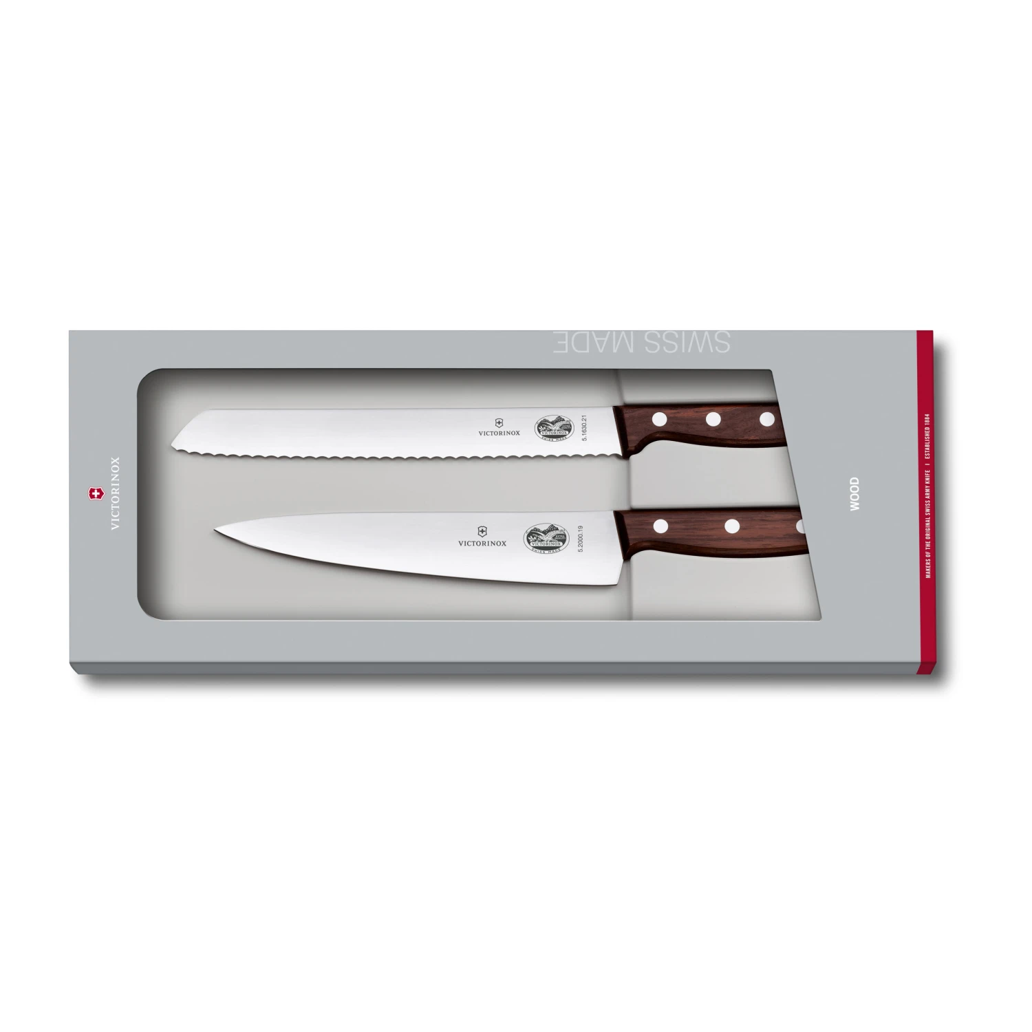 Victorinox Wood Messenset Broodmes & Koksmes