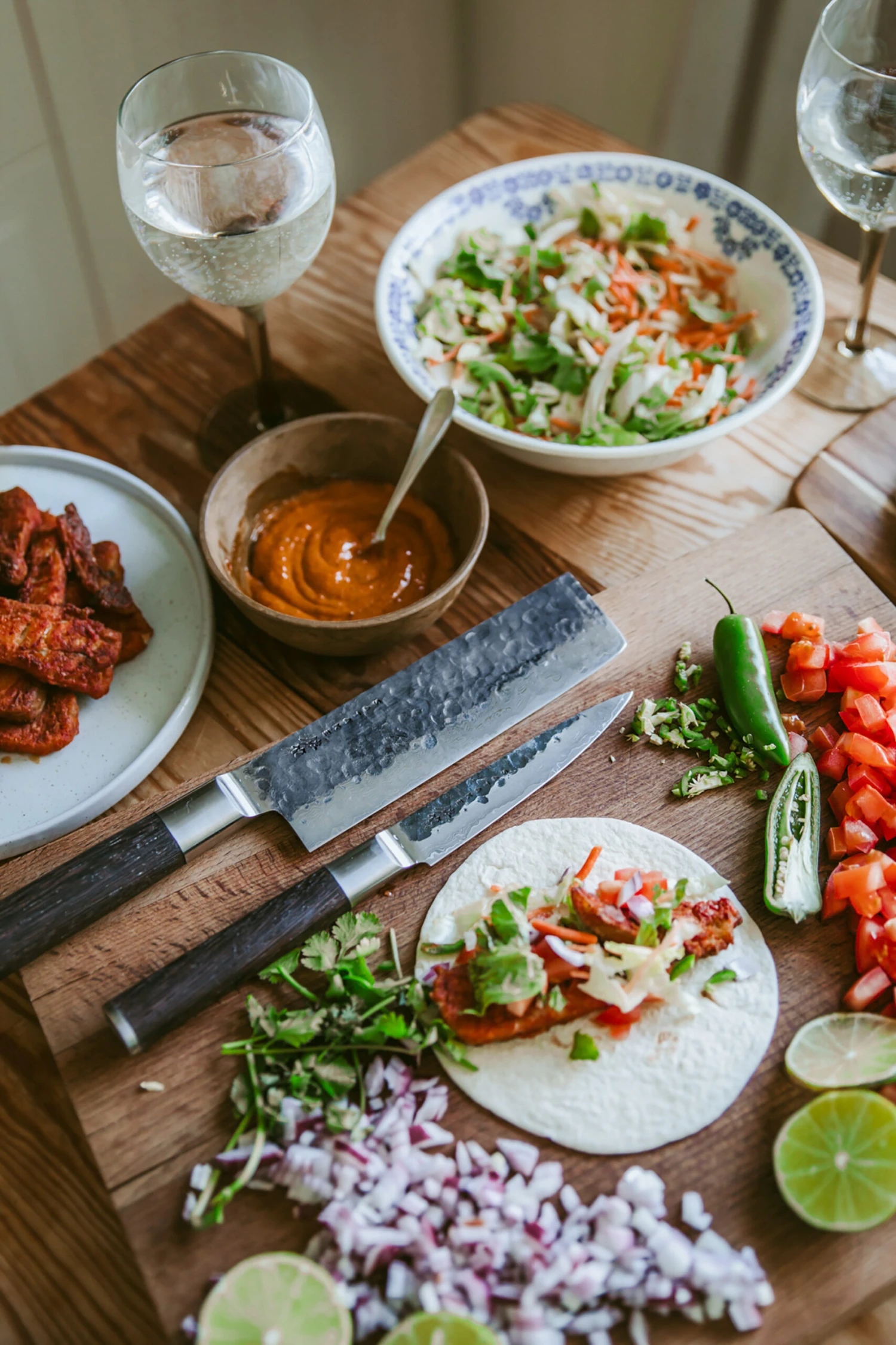 Satake Kuro Nakiri 18 Cm Met Petty 11 Cm - Afbeelding 2