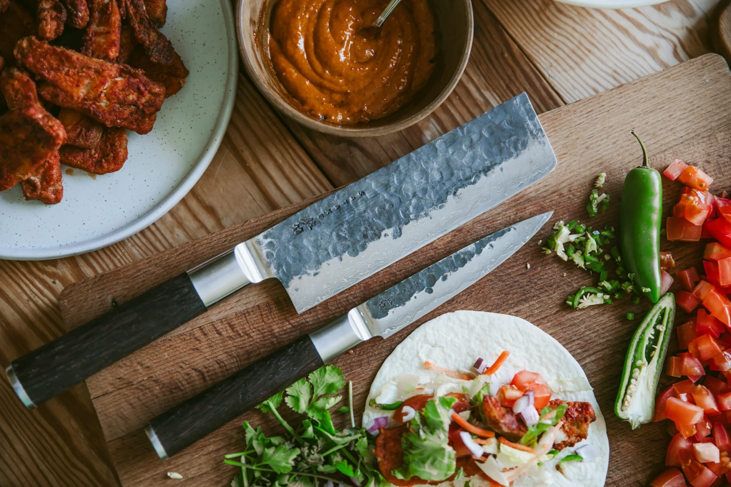 Satake Kuro Nakiri 18 Cm Met Petty 11 Cm - Afbeelding 3